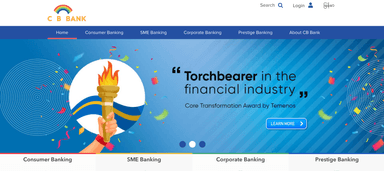 CB Bank Myanmar — screenshot